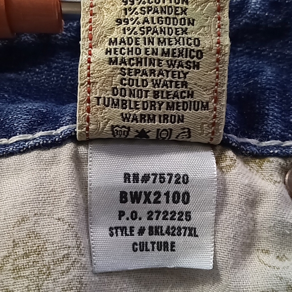 BKE Denim Culture Distressed Faded Bootcut Blue Jeans Size 29×35 - Picture 16 of 16